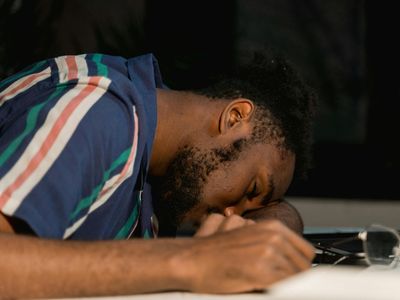 Professional taking a short break at the desk